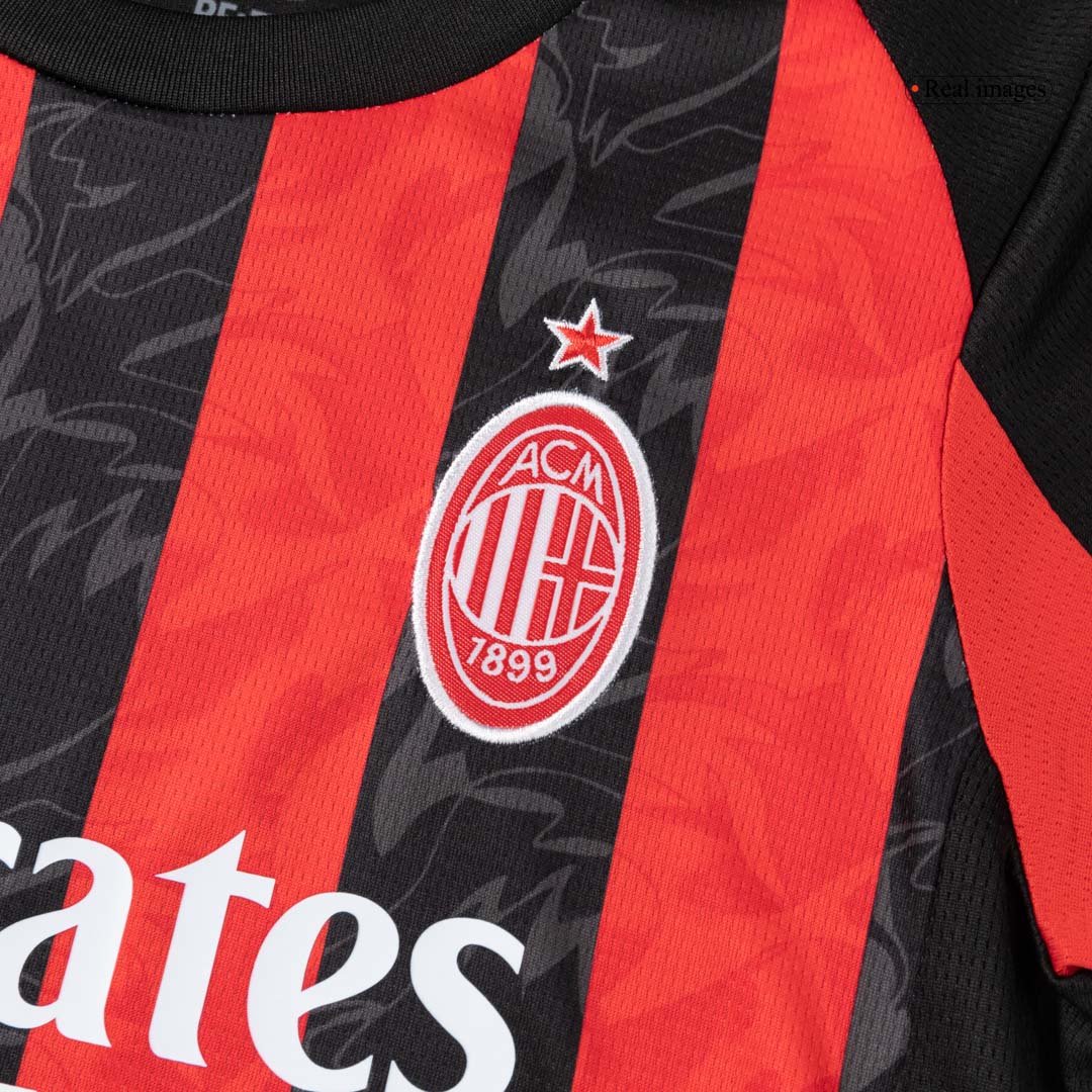 Kid's AC Milan Home Soccer Jersey Kit(Jersey+Shorts+Socks) 2025/26 - Image 4