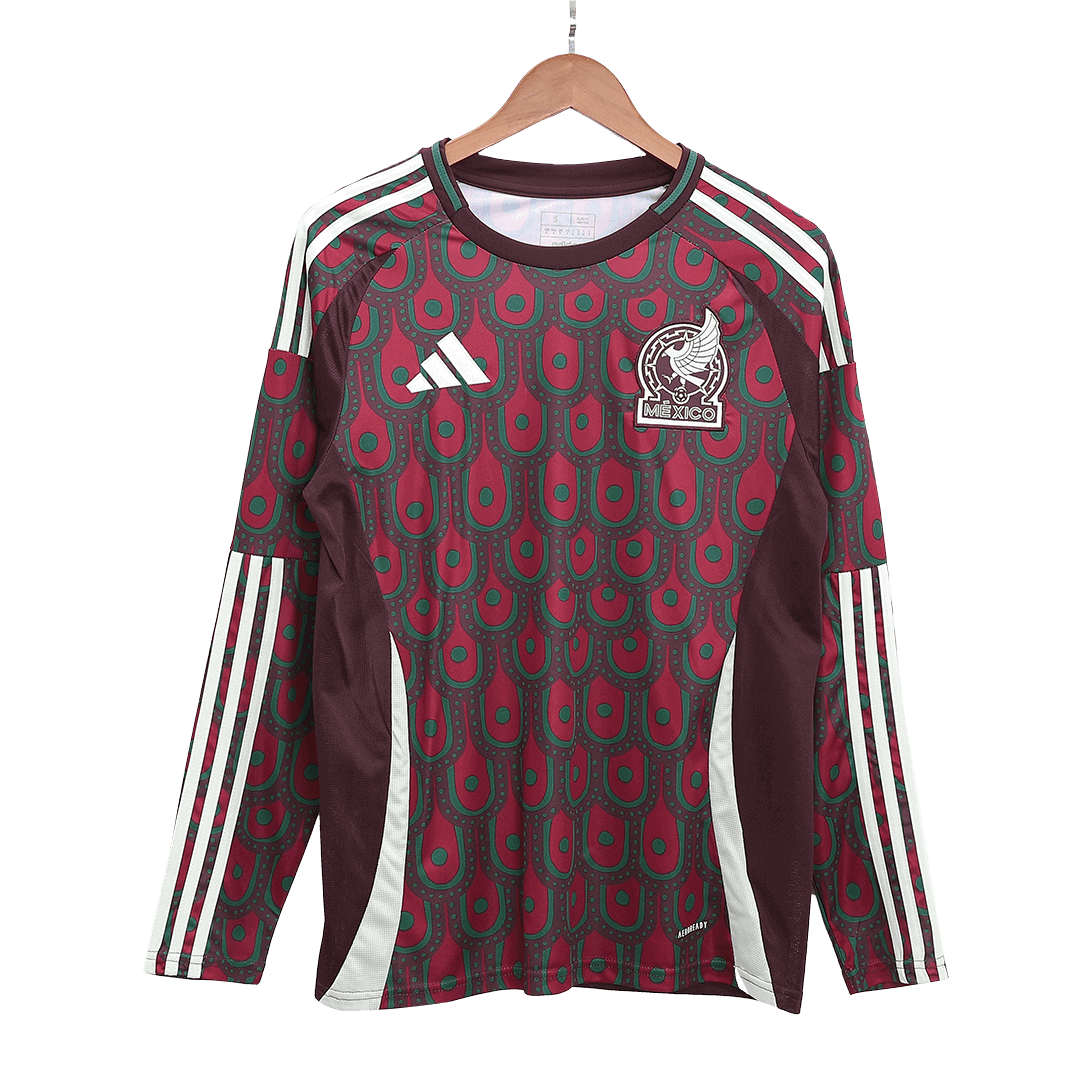 Mexico Home Long Sleeve Soccer Jersey Copa America 2024 - Image 3