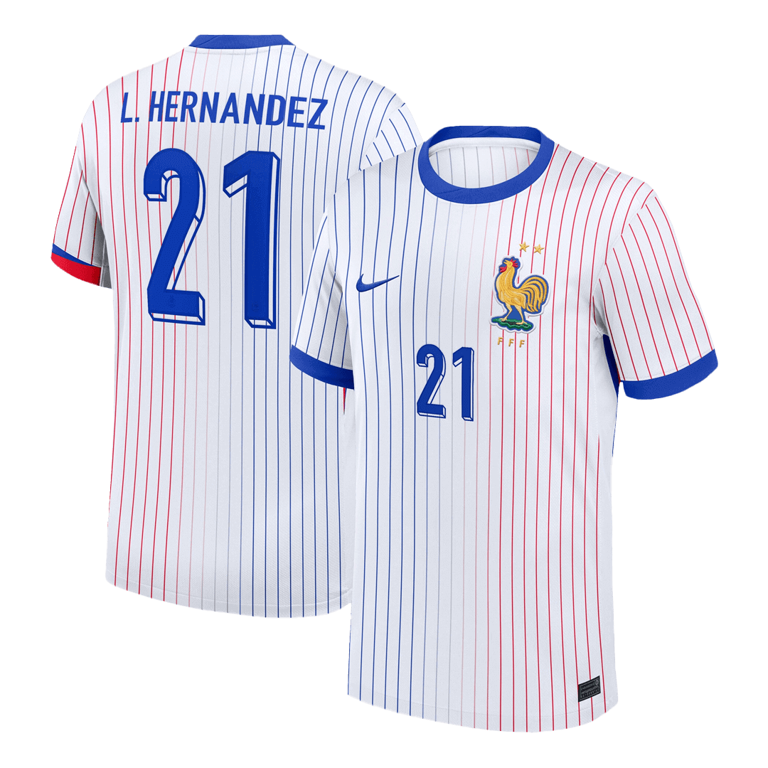 L.HERNANDEZ #21 France Away Soccer Jersey 2024