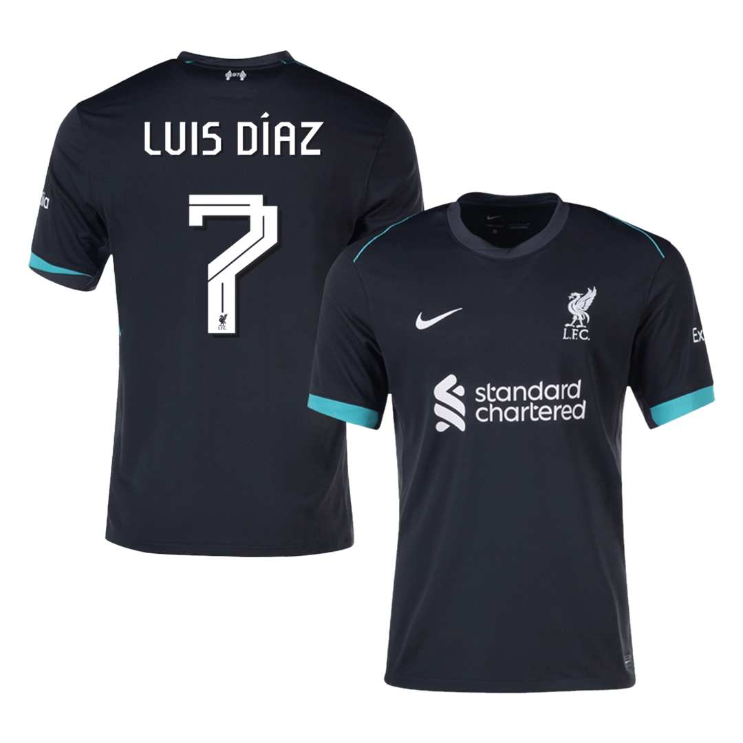 LUIS DÍAZ #7 Liverpool Away Soccer Jersey 2024/25 -UCL