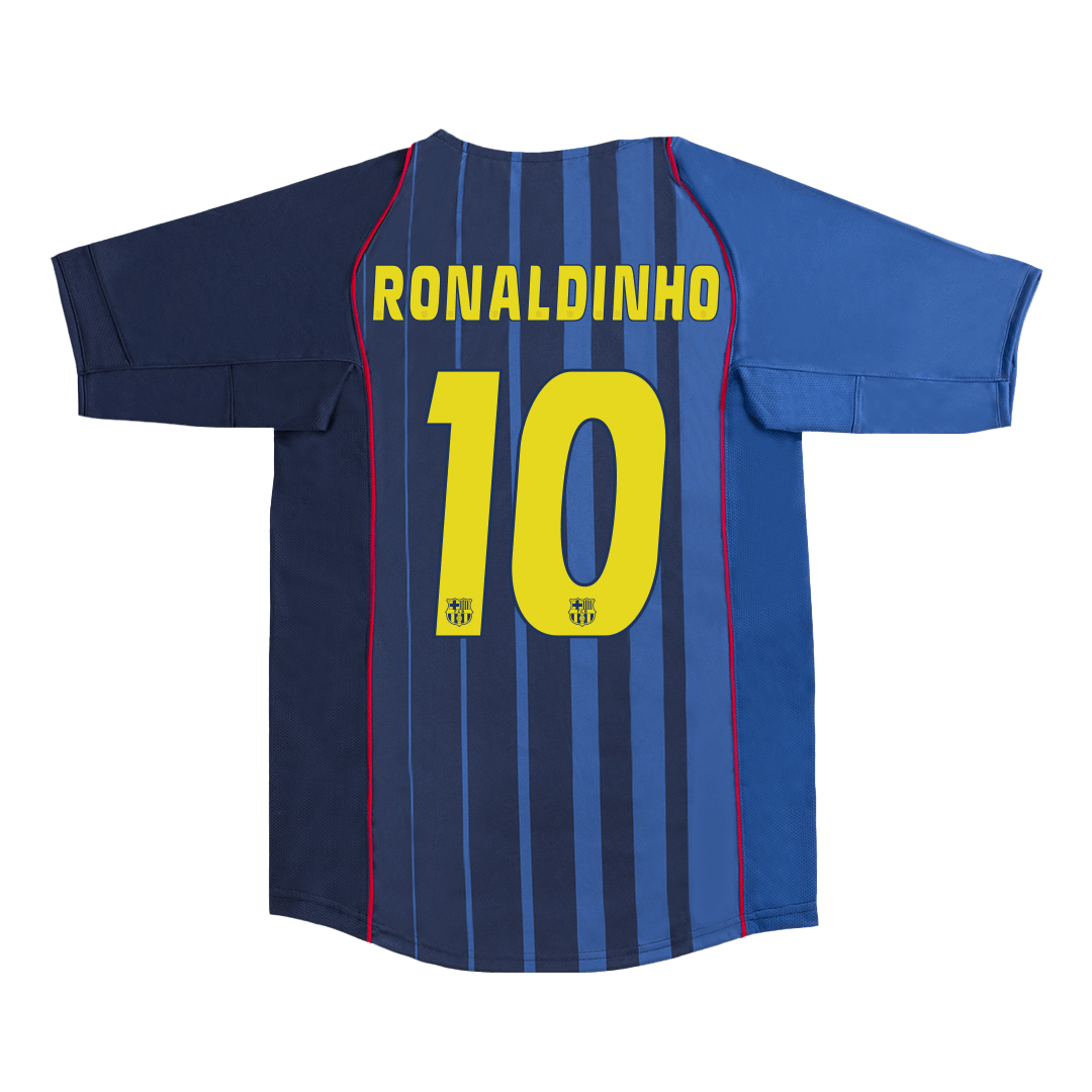 Retro RONALDINHO #10 2004/05 Barcelona Away Soccer Jersey