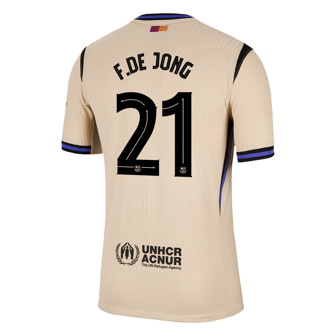 F.DE JONG #21 Barcelona Away Soccer Jersey 2025/26 - UCL Player Version - Image 3