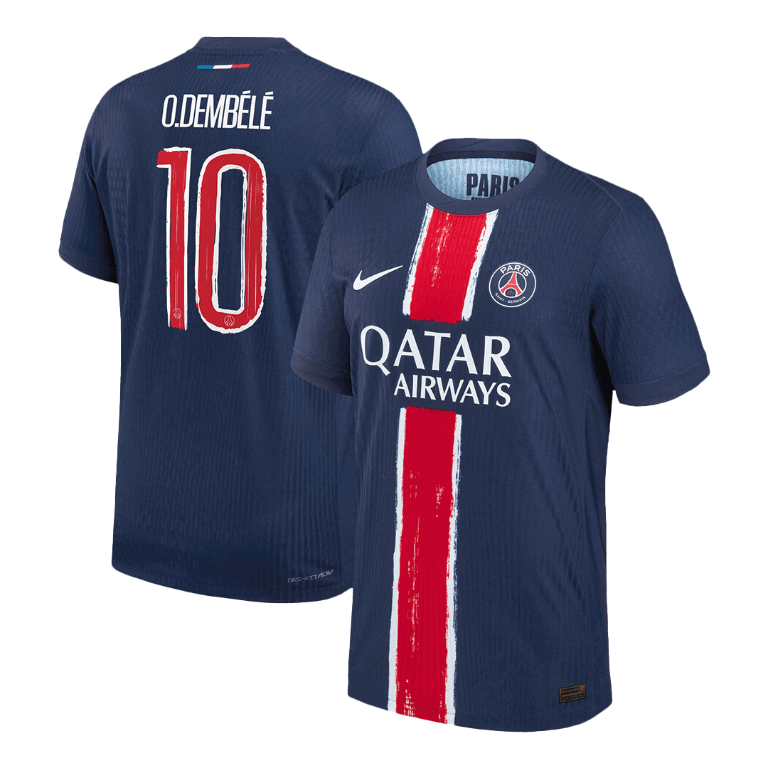 Authentic O.DEMBÉLÉ #10 PSG Home Soccer Jersey 2024/25 - UCL