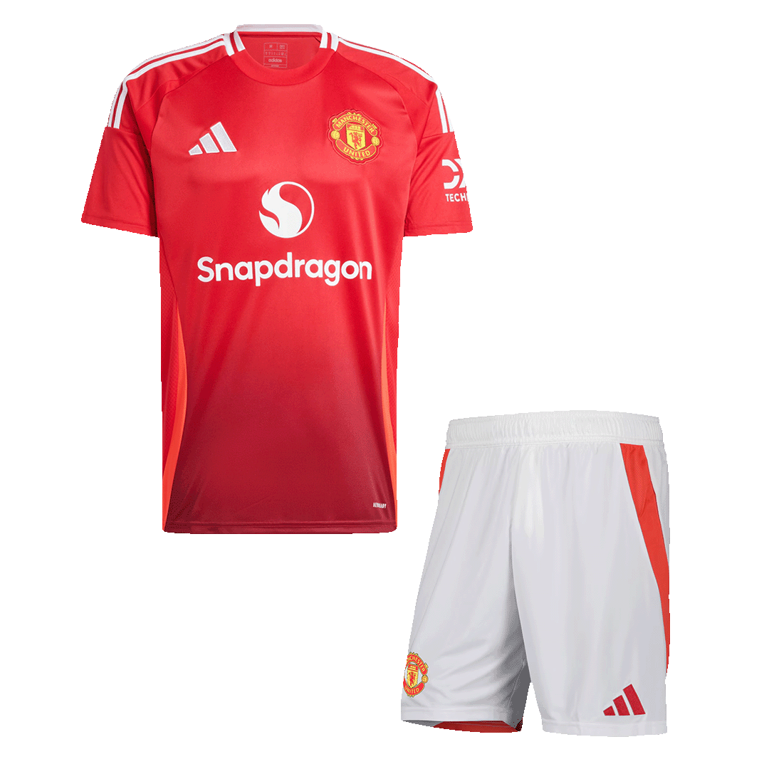 Manchester United Home Soccer Jersey Kit(Jersey+Shorts) 2024/25