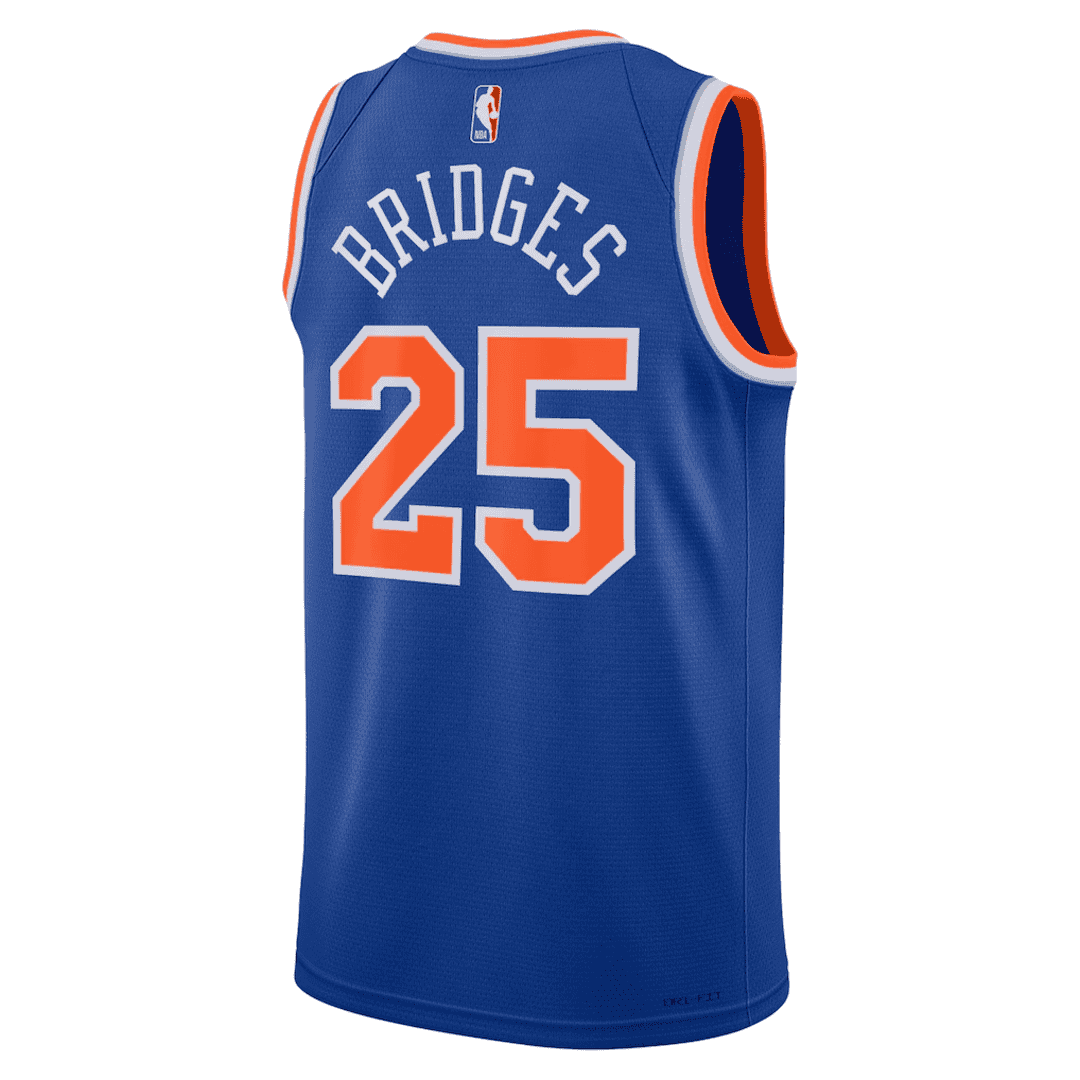 New York Knicks BRIDGES #25 Swingman NBA Jersey - Icon Edition - Image 3