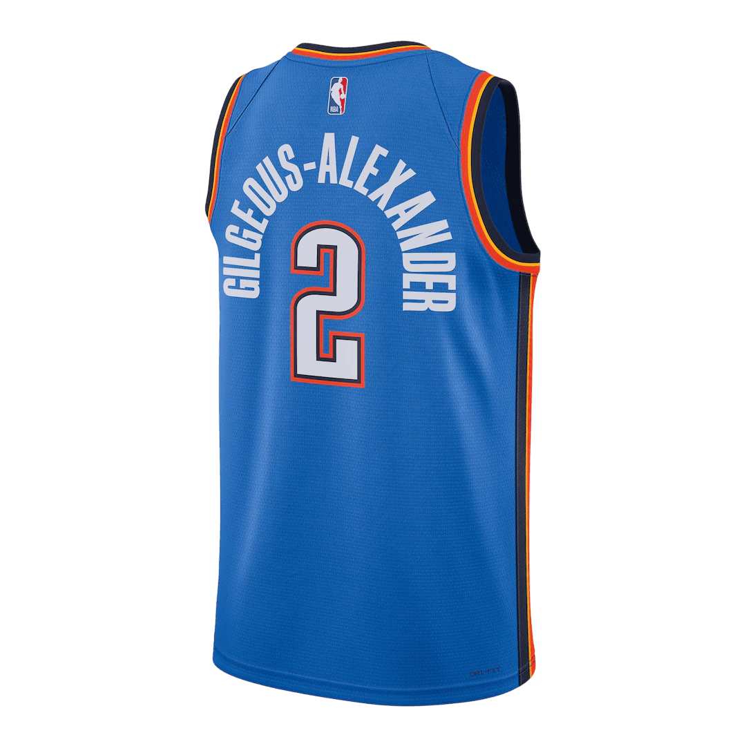 Oklahoma City Thunder Gilgeous-Alexander #2 Swingman NBA Jersey - City Edition- Icon Edition - Image 3